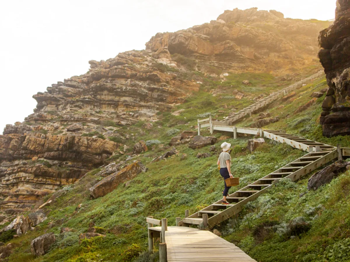 Cape Point lighthouse and the Flying Dutchman Funicular above False Bay