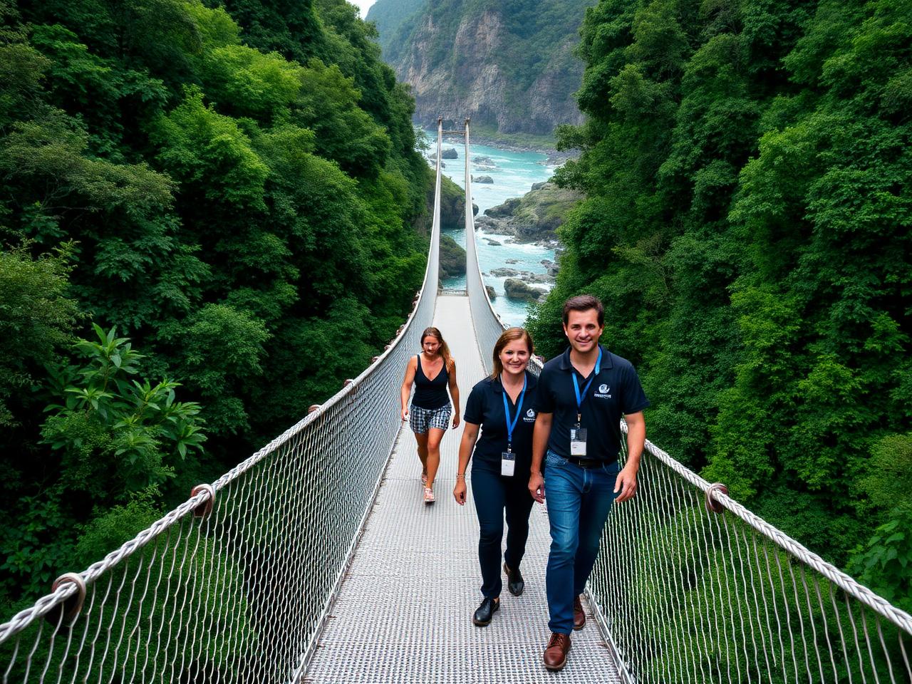 Storms River suspension bridge in Tsitsikamma on the Garden Route