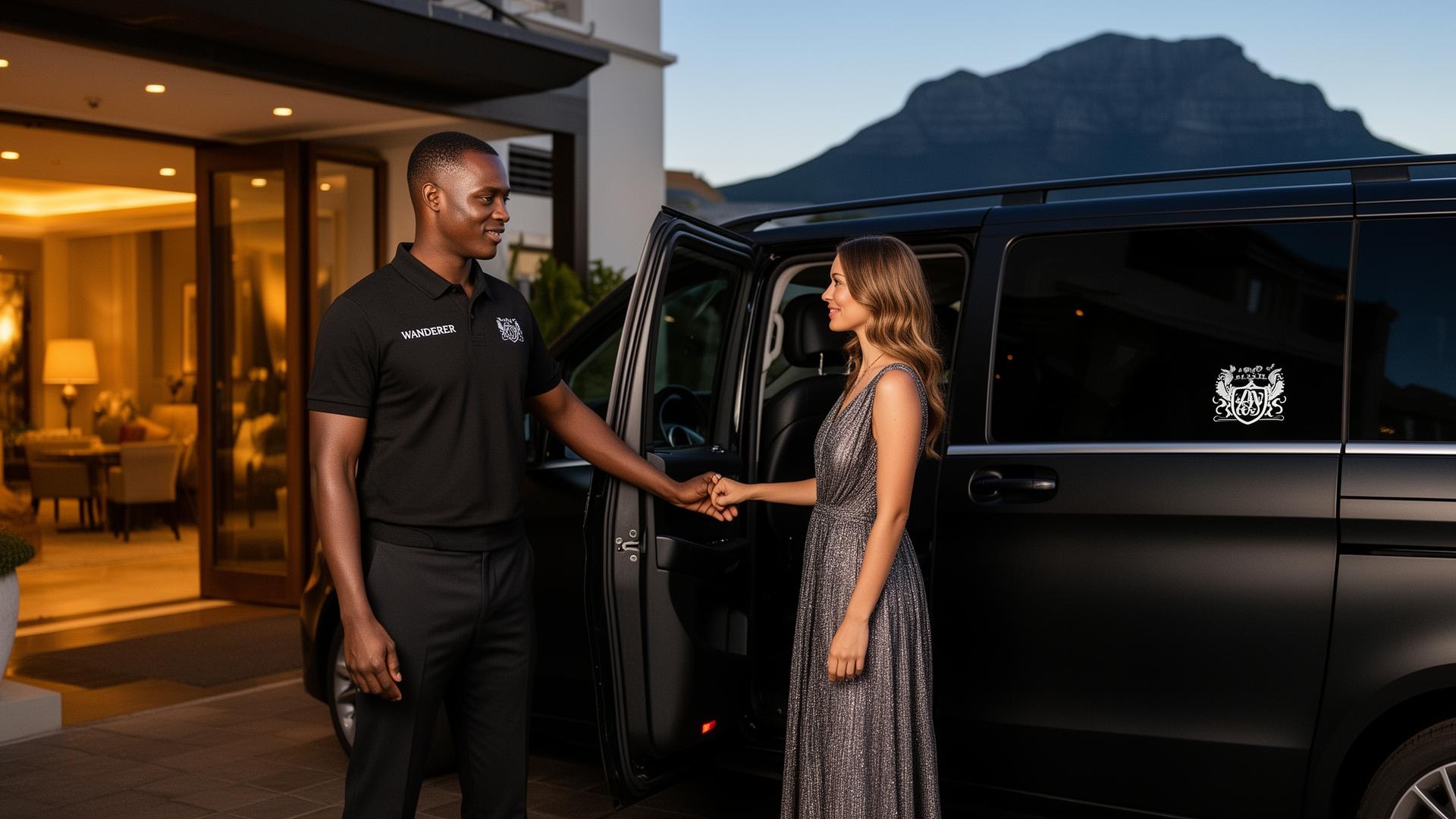 Chauffeur Service Cape Town — branded Wanderer Mercedes chauffeur — Wanderer Tours and Travel