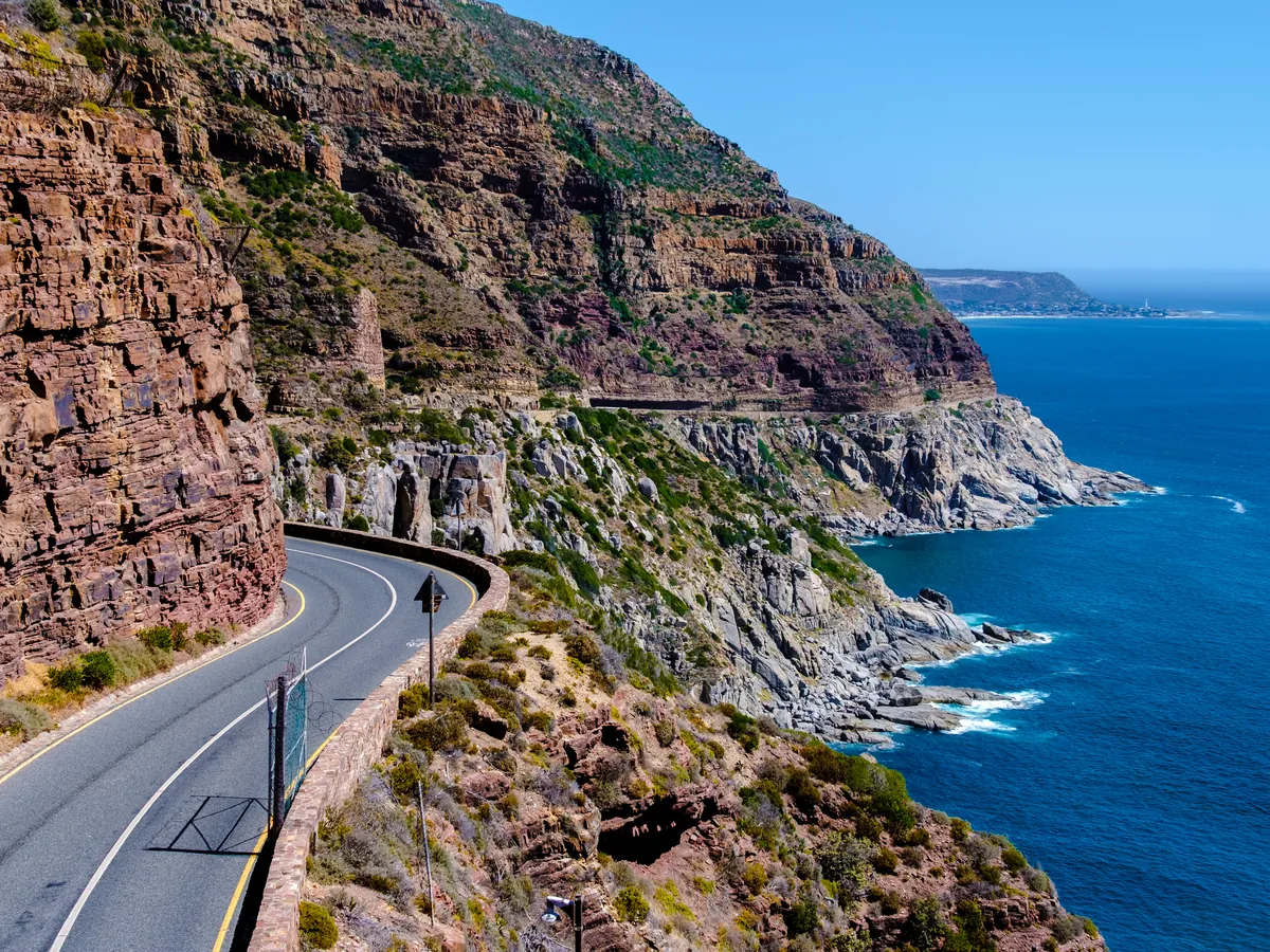 Chapman's Peak Drive cliffside coastal road between Hout Bay and Noordhoek, Cape Peninsula